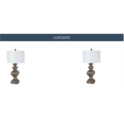 LUX LIGHTING PAIR OF LAMPS  LUXC02GD Image